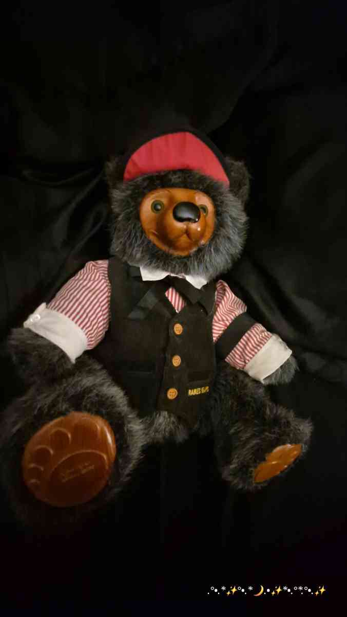 Robert Raikes Wooden Face Bear Limited Edition 8599 Vintage - Riverside, California - FleaMarketBay