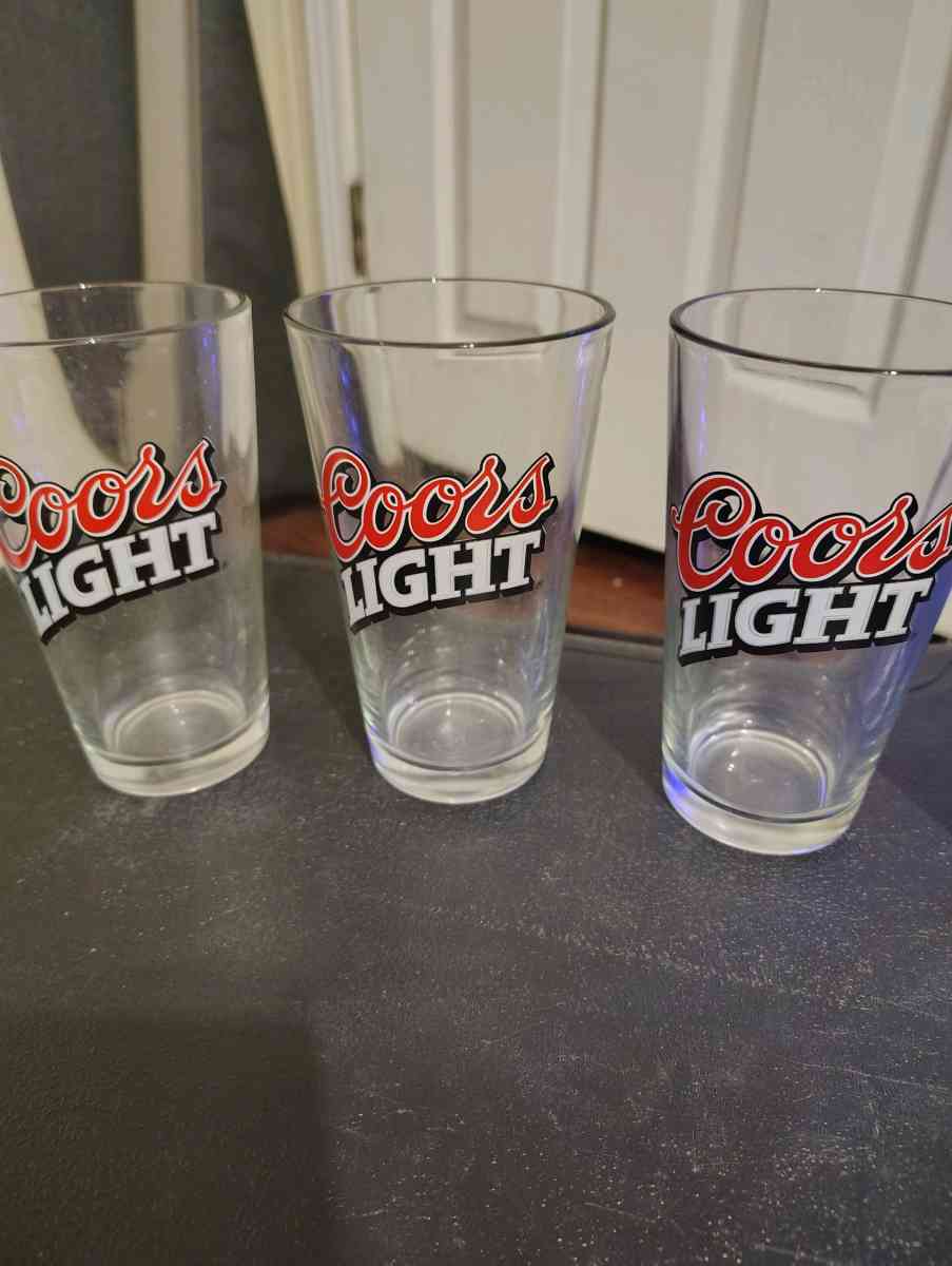 Set of 4 Coors Light Glasses - Nashville, Tennessee - FleaMarketBay