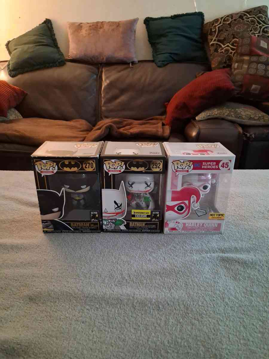 3 Batman Funko Pop Figures