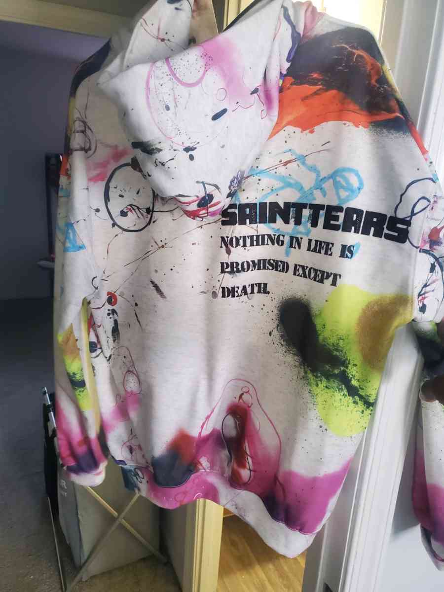 saint tears graphic hoodie - Chester Gap, Virginia - FleaMarketBay