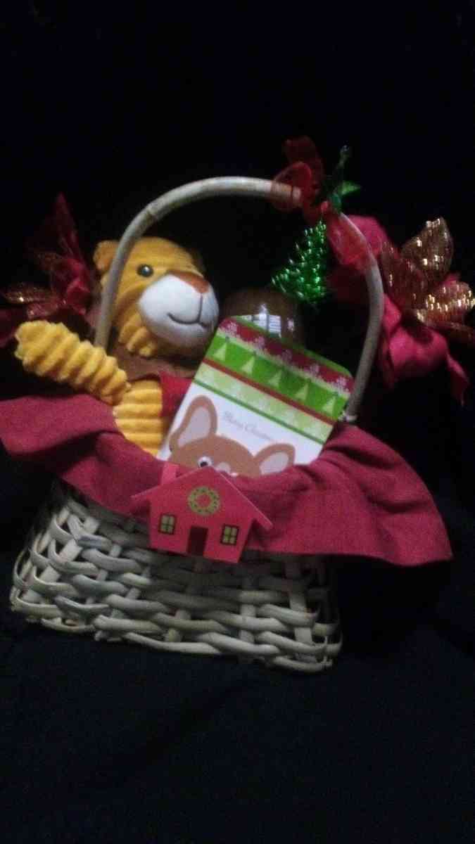 doggie gift basket with 2lb pet fresh protein meat