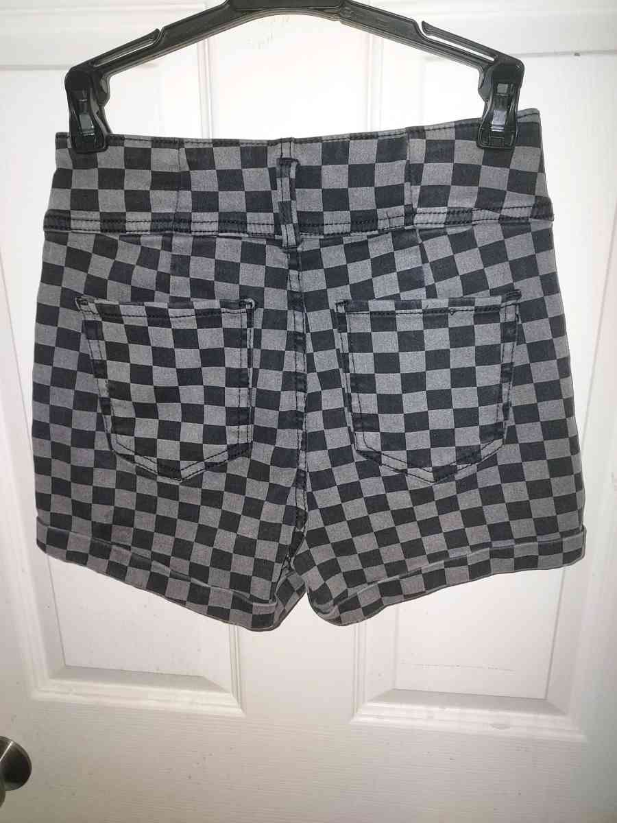 Black and charcoal checkered shorts - Oceanside, California - FleaMarketBay