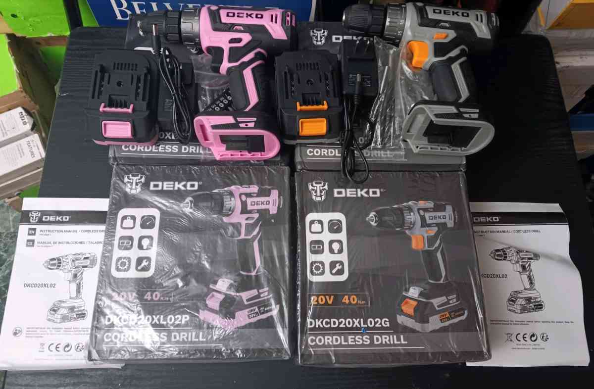 20V DEKO CORDLESS DRILL SET