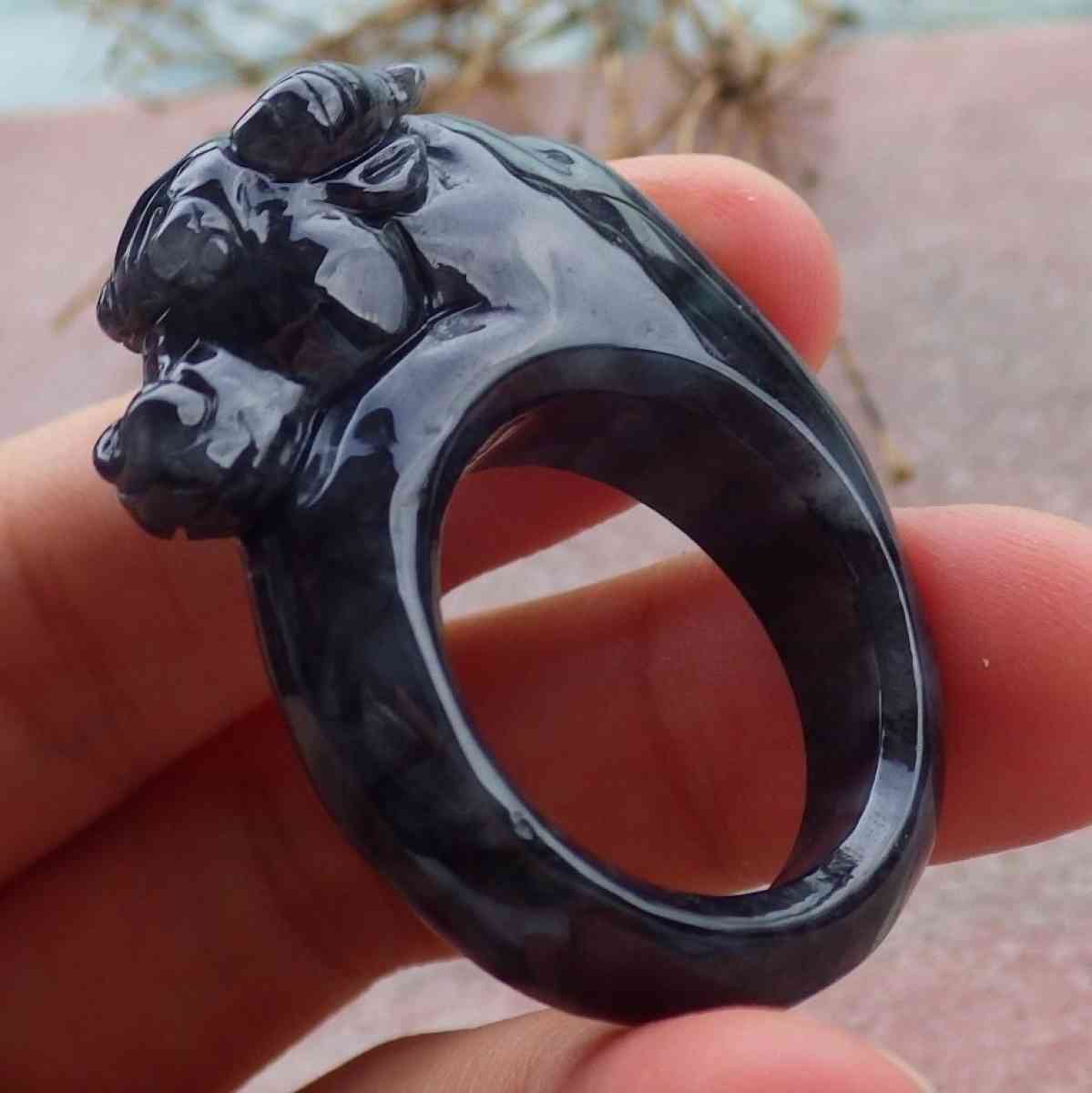 Certificate Black Burma A Jadeite Jade Cow Ox Circle Ring NO - Pasadena, California - FleaMarketBay