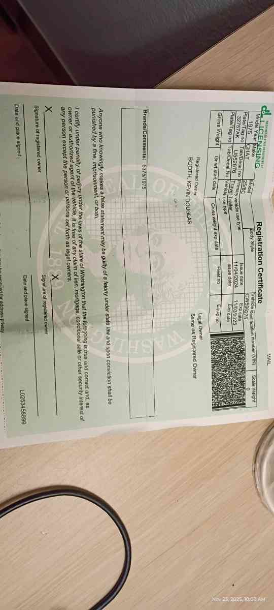 1975 Chateau travel trailer - Sumner, Washington - FleaMarketBay