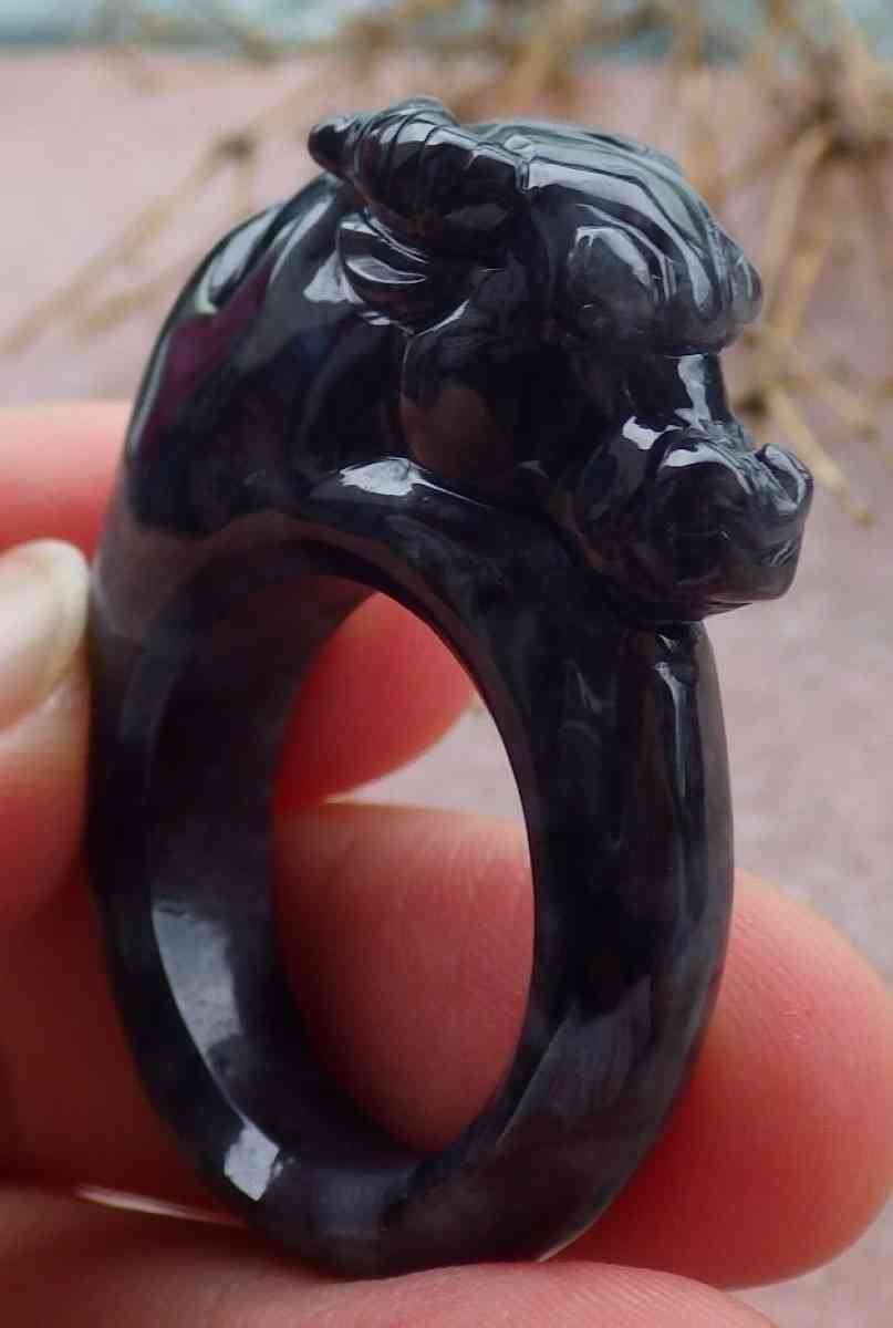 Certificate Black Burma A Jadeite Jade Cow Ox Circle Ring NO - Pasadena, California - FleaMarketBay