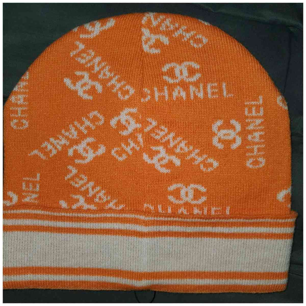 Chanel Orange Knit Beanie - Chester Gap, Virginia - FleaMarketBay