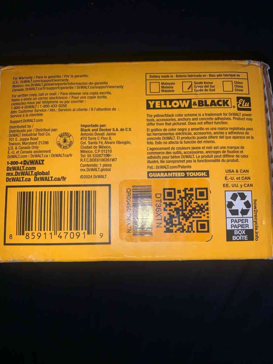 Dewalt DCB606 20V 60V Flex Volt 6AH Battery - Campbellsville, Kentucky - FleaMarketBay