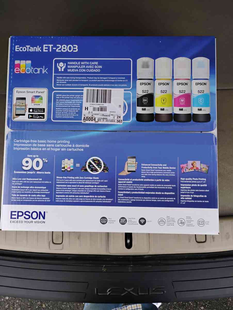 Epson EcoTank 2803 Inkjet Printer - Seattle, Washington - FleaMarketBay