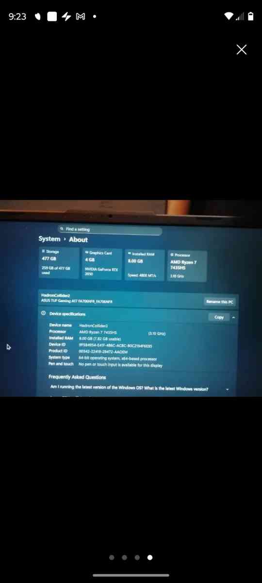Asus Tuf A17 - Springfield, Oregon