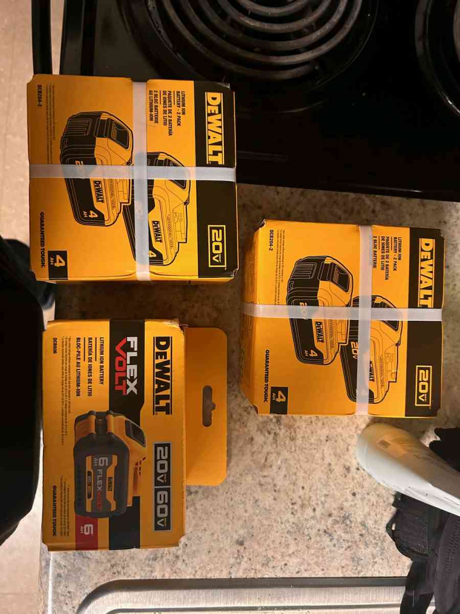 Unopened Dewalt batteries - Columbia, Tennessee - FleaMarketBay