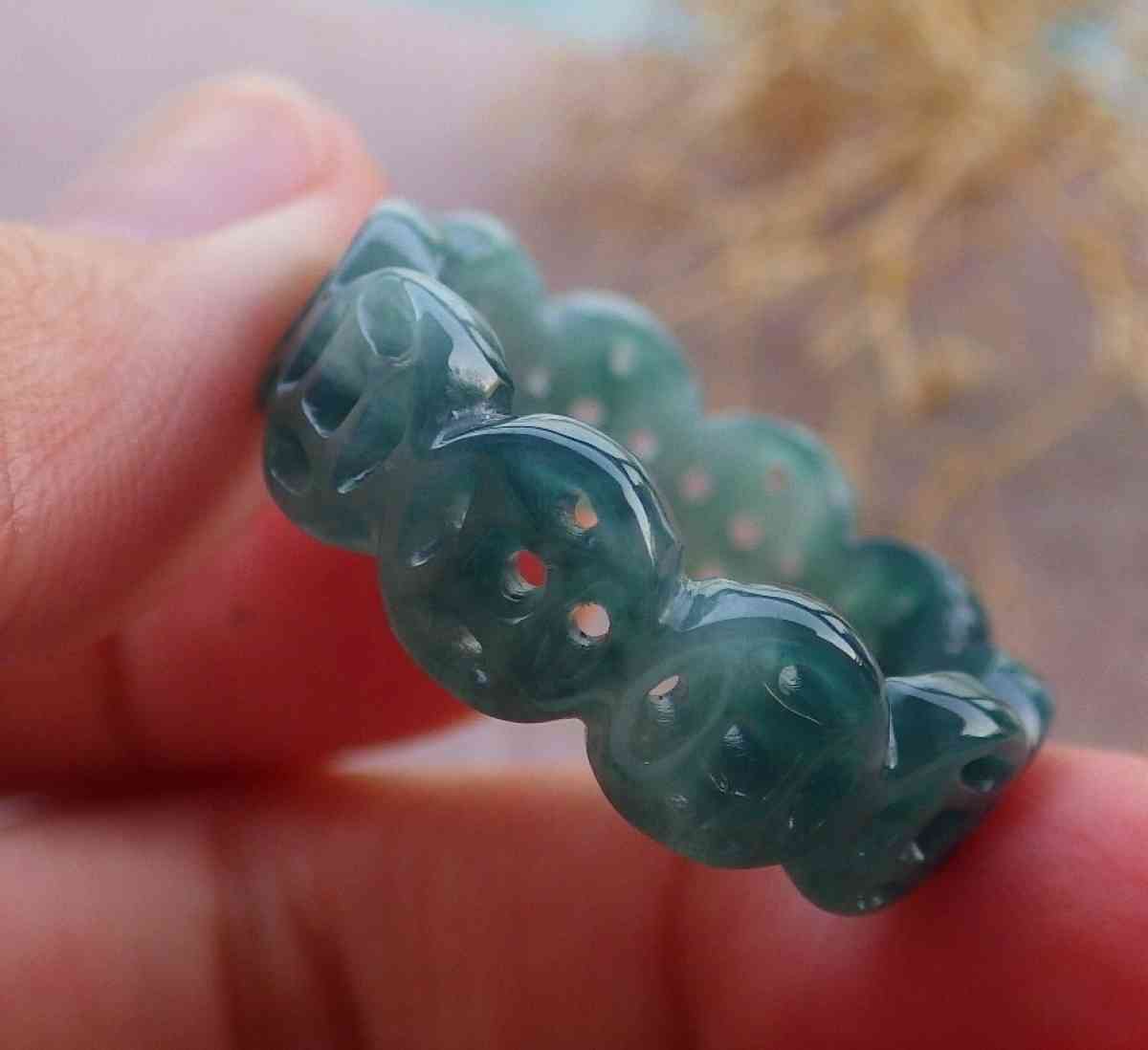 Certificate Jadeite Jade  Burmese Old money ring size 10 - Pasadena, California