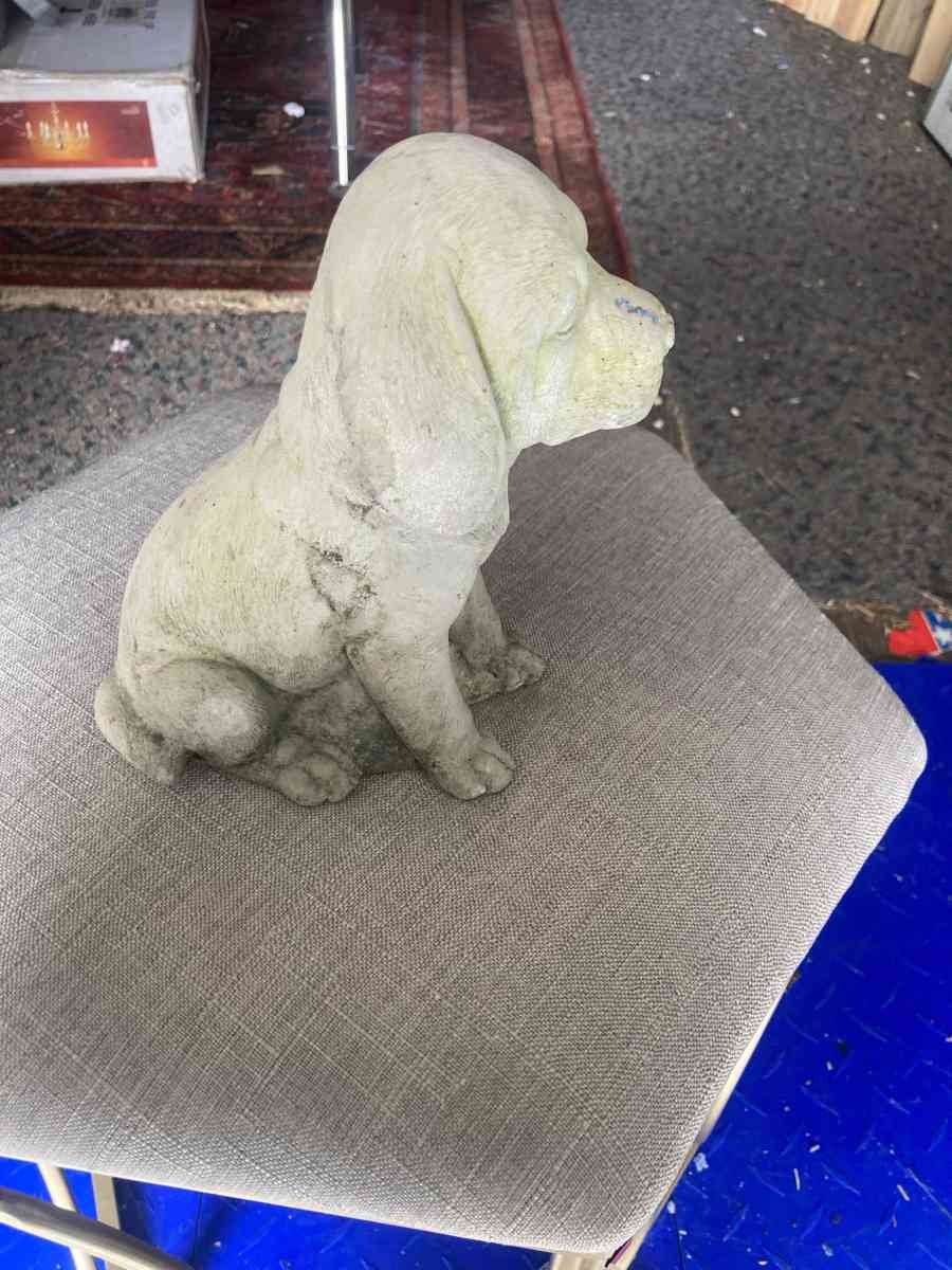 Concrete Dog Statue - Essington, Pennsylvania - FleaMarketBay