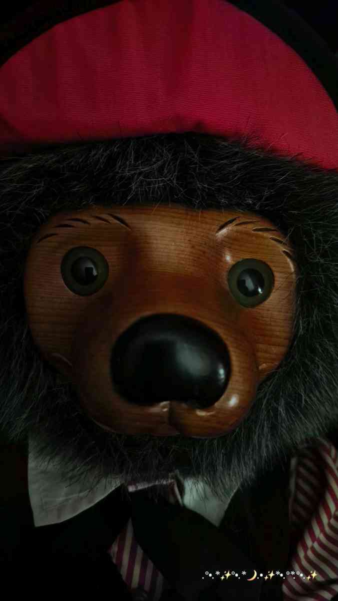 Robert Raikes Wooden Face Bear Limited Edition 8599 Vintage - Riverside, California - FleaMarketBay