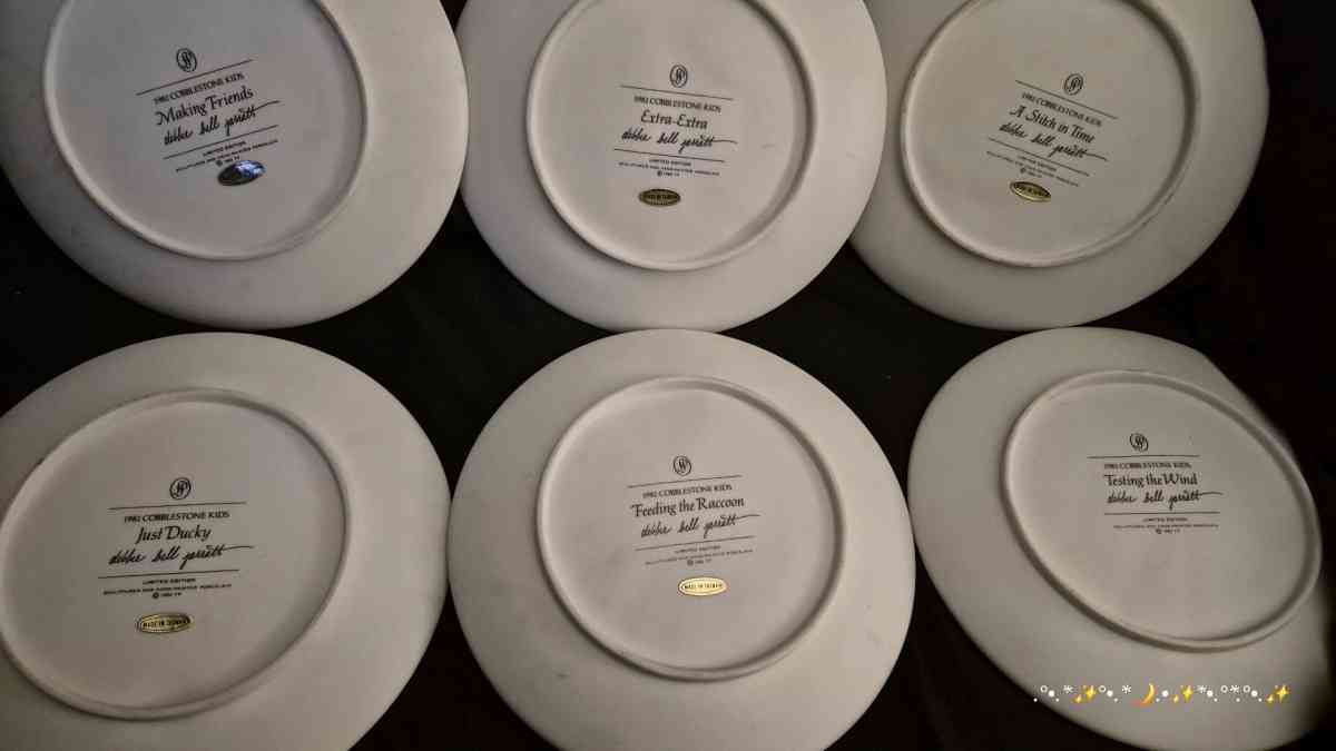 1982 LIMITED EDITION COBBLESTONE KIDS CERAMIC COLLECTIBLES - Riverside, California - FleaMarketBay