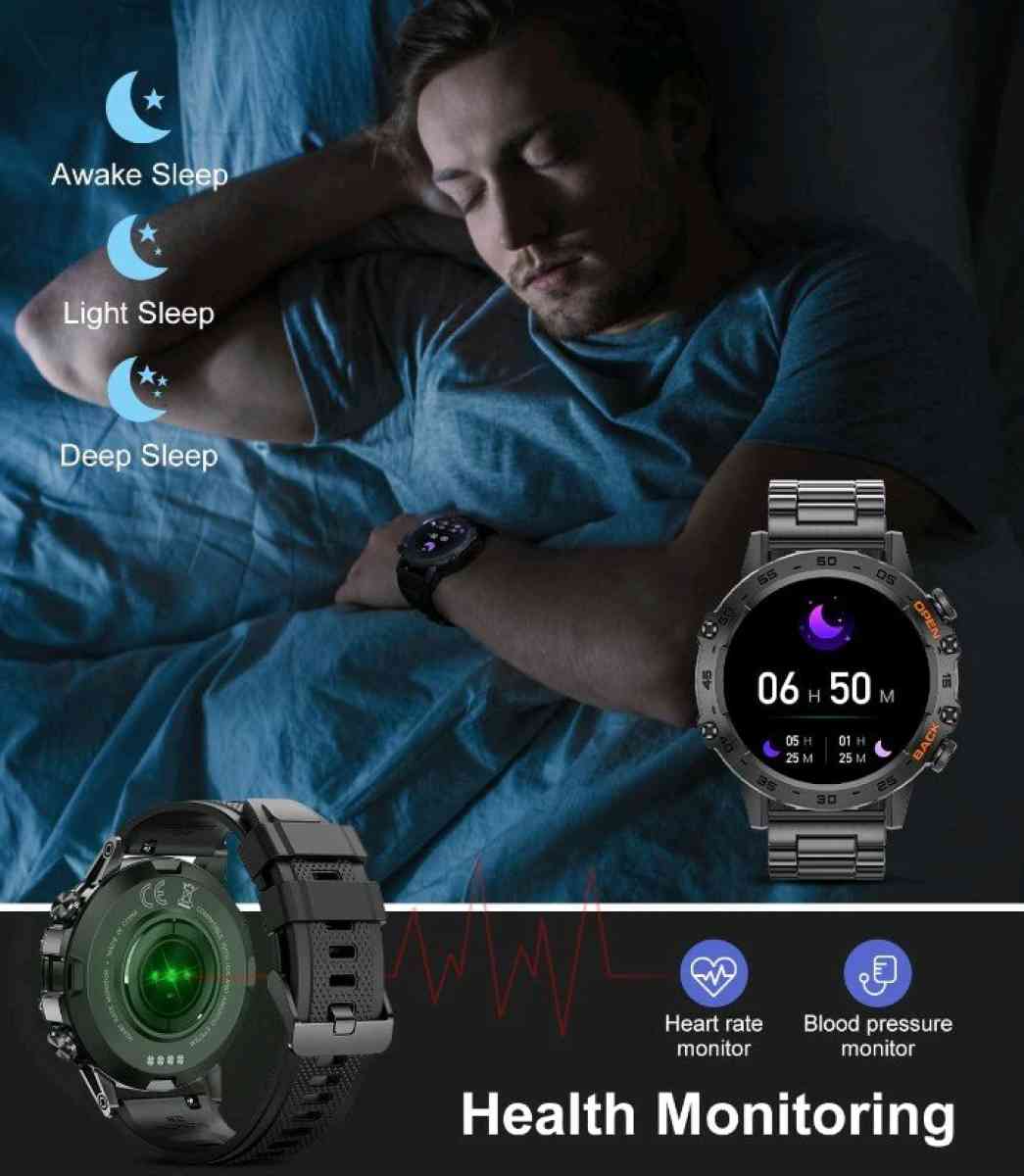 Mens Smart Watch with a Black Stainless Steel band - Grand Rapids, Ohio - FleaMarketBay