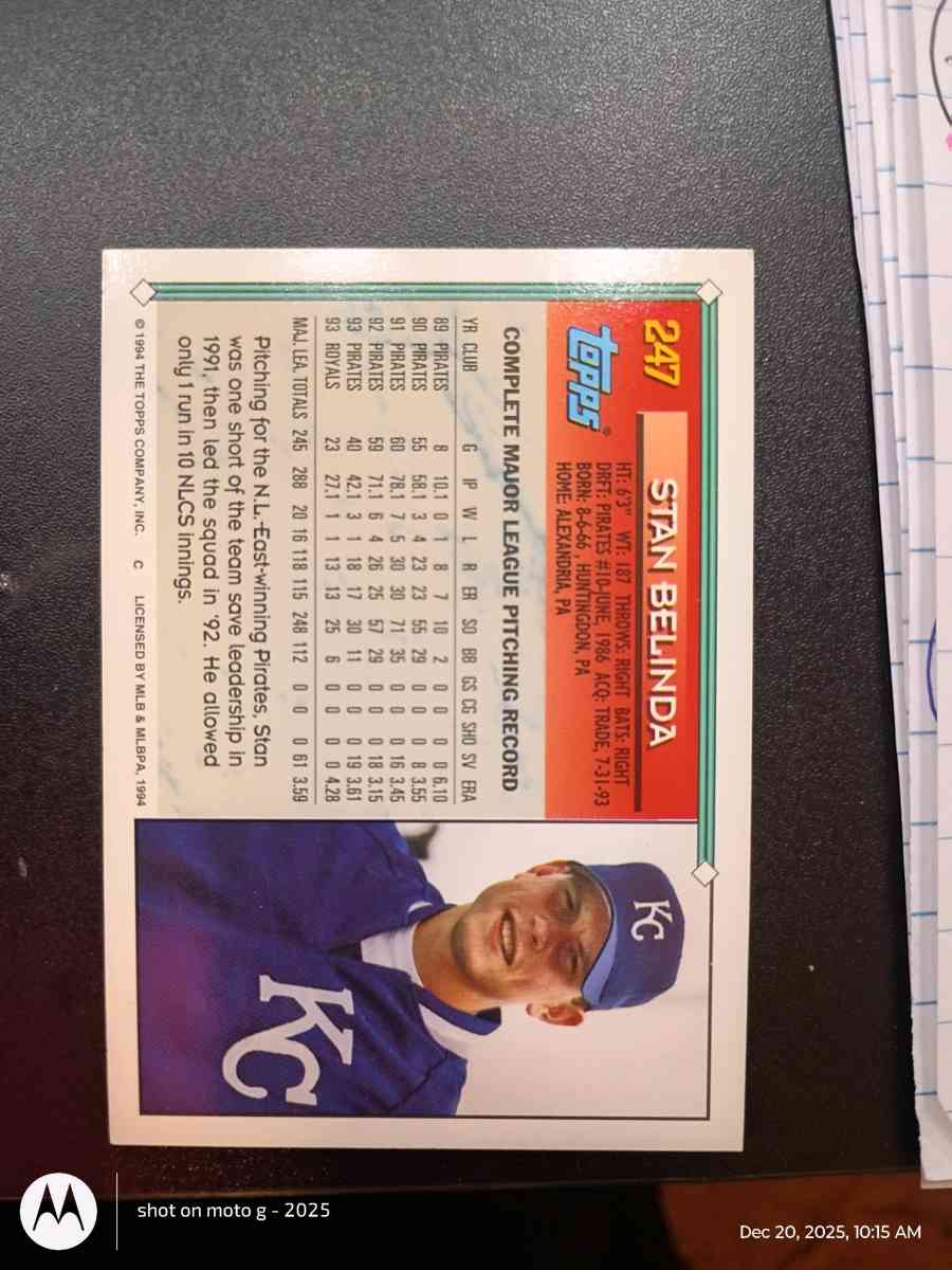 Stan Belinda card 247 - Acme, Louisiana - FleaMarketBay