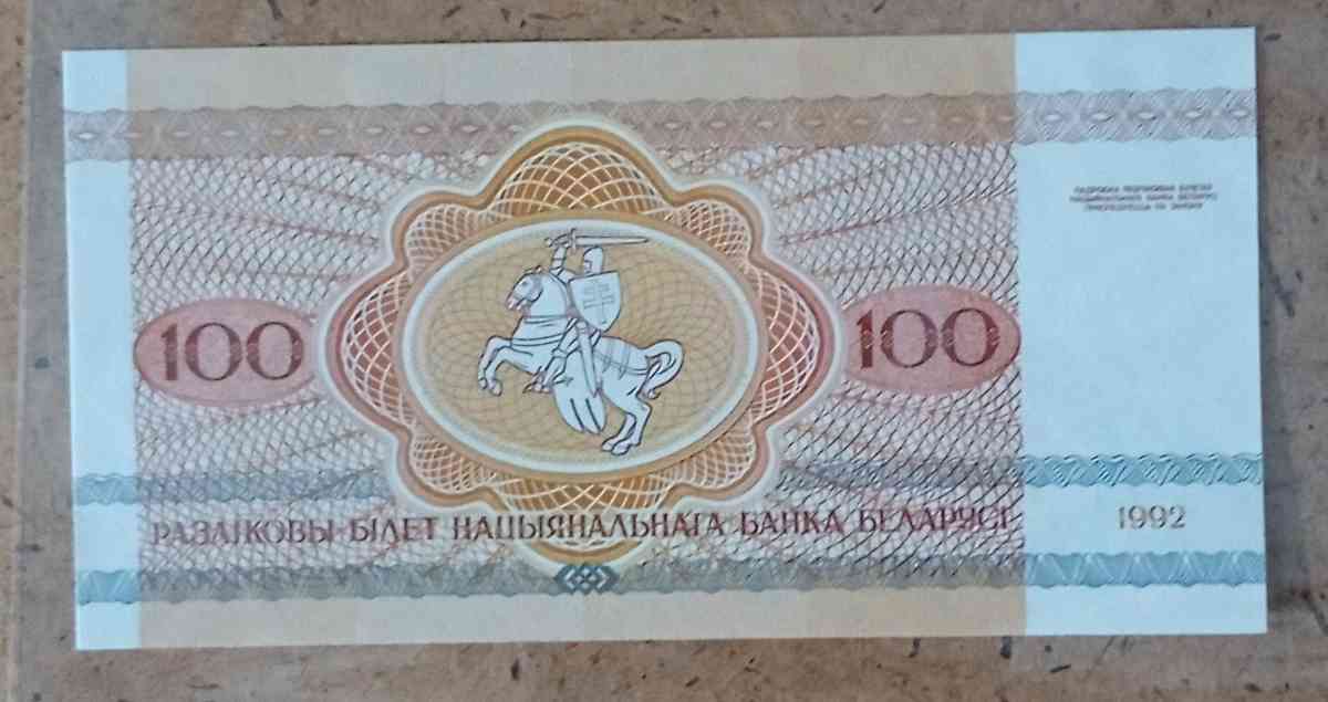 100 Ruble banknote from the Republic of Belarus - Grand Rapids, Ohio - FleaMarketBay