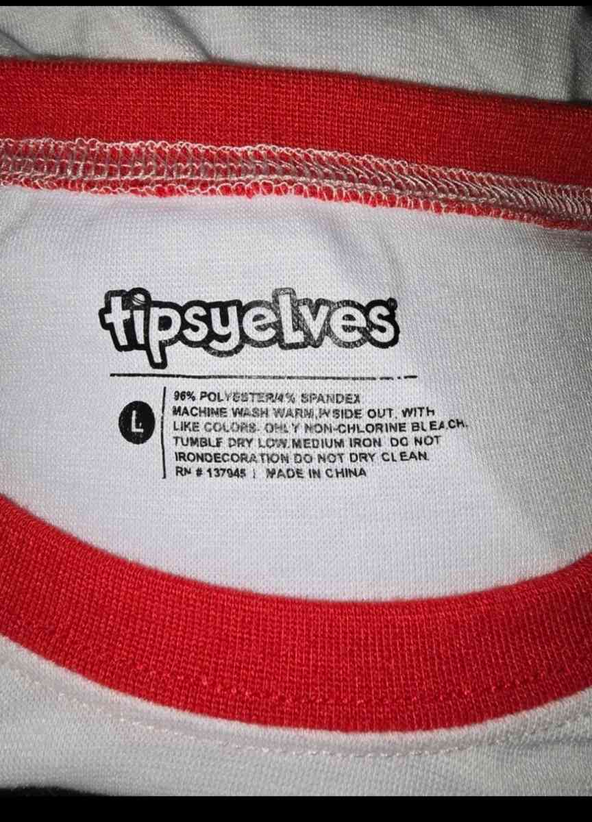 Holiday Graphic Raglan Shirt  Team Santa  Tipsy Elves Unisex - Salt Lake City, Utah - FleaMarketBay