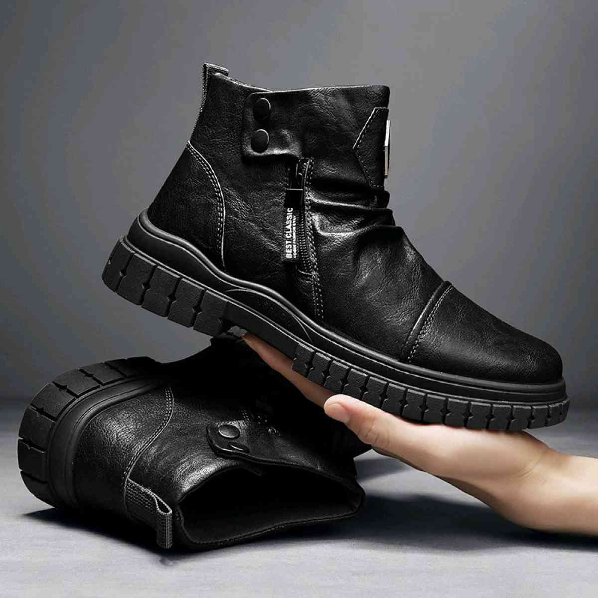 pu Leather Comfortable fashion mens boots size 43 and 44 - Boynton Beach, Florida - FleaMarketBay