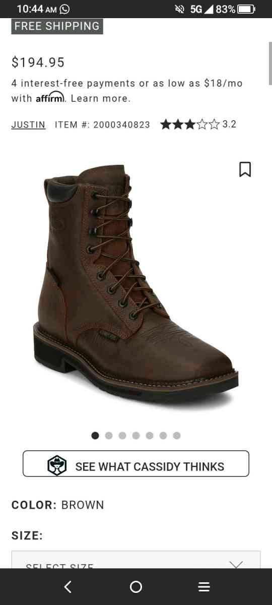 Justin Boots - Dallas, Texas - FleaMarketBay