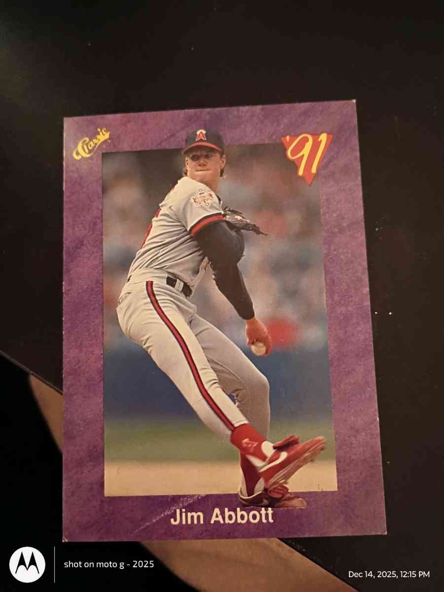 Jim Abbott Baseball Card - Saint Landry, Louisiana