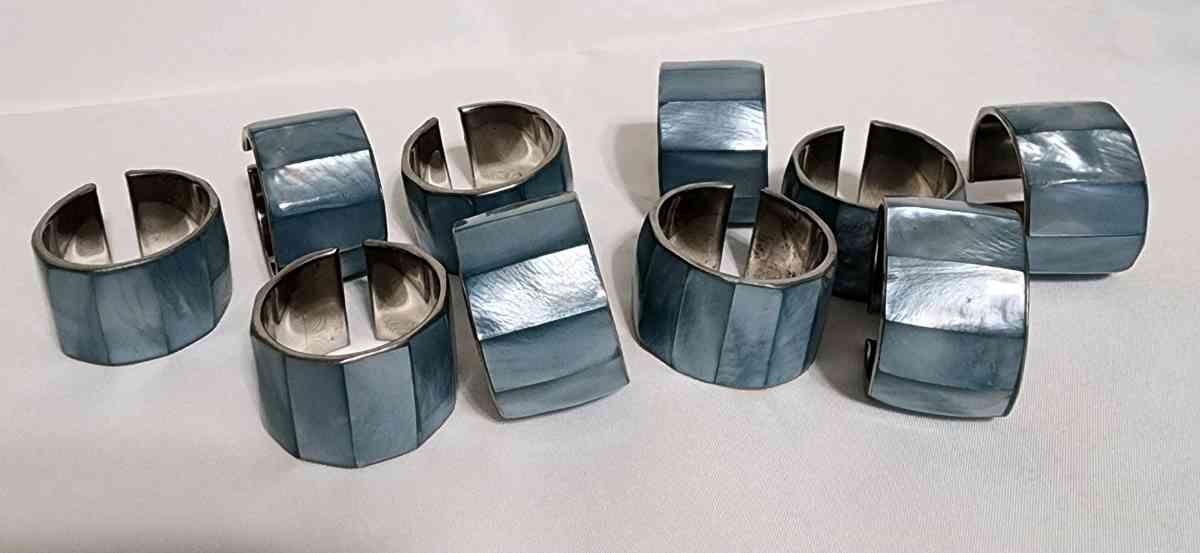 Mother of Pearl Abalone napkin rings - Knoxville, Tennessee