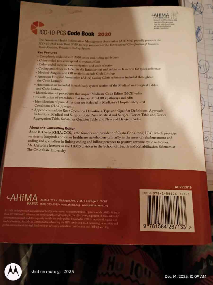 ICD 10 PCS Code Book 2020 - Saint Landry, Louisiana - FleaMarketBay