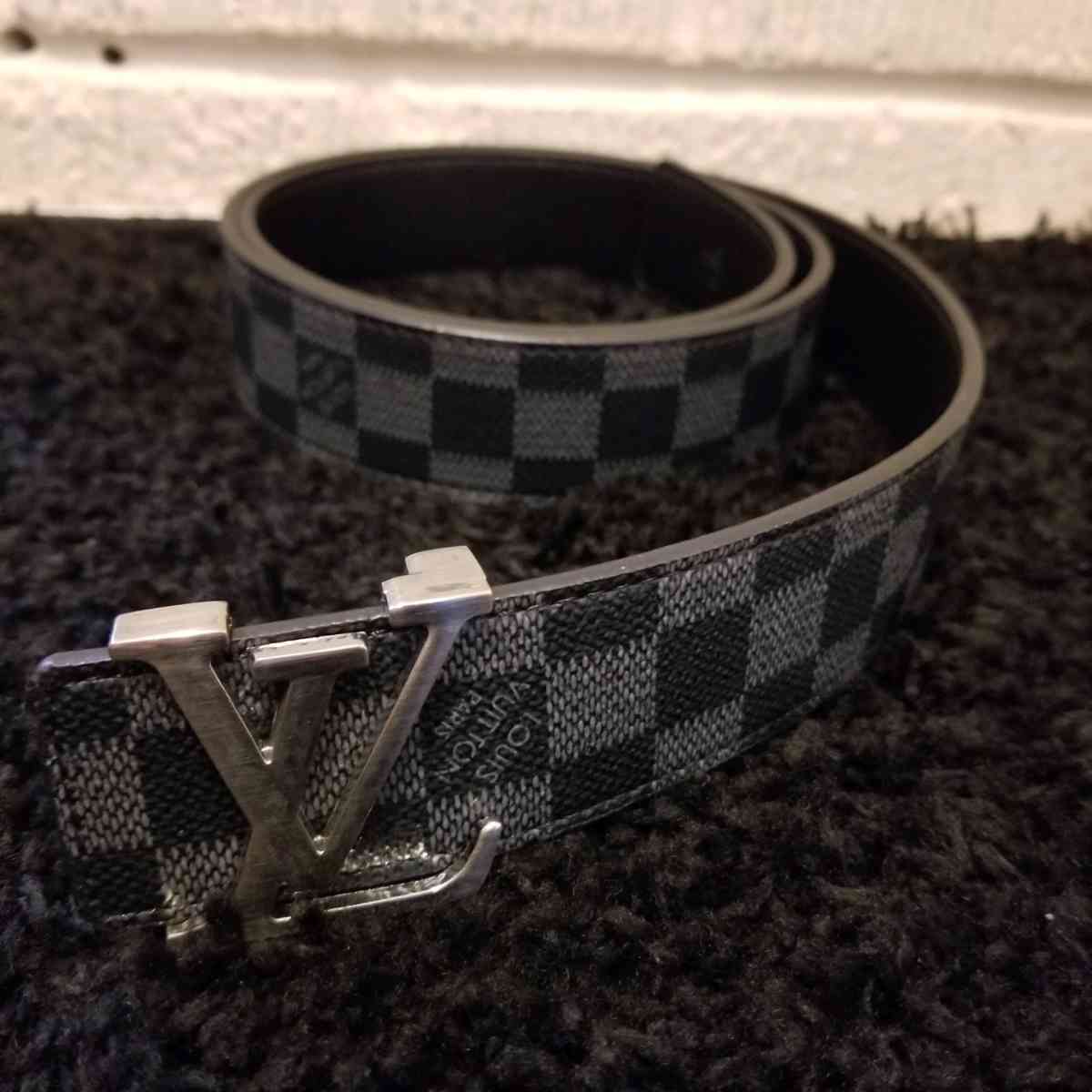 LV Designer Belt Black Checker - Kenwood, California - FleaMarketBay