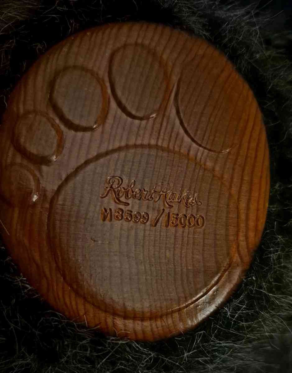 Robert Raikes Wooden Face Bear Limited Edition 8599 Vintage - Riverside, California - FleaMarketBay
