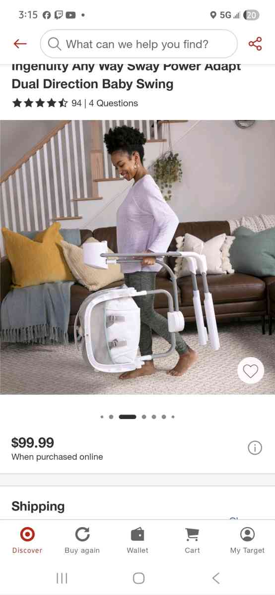 Ingenuity Baby Swing - Houston, Texas - FleaMarketBay