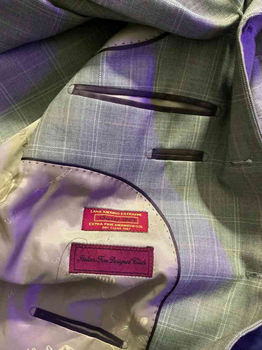 Mens Steve Harvey Gray Plaid Suit - Atlanta, Georgia - FleaMarketBay