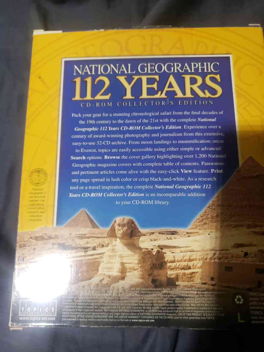 National Geographic 112 Years CDROM Collectors Edition - Shelby, North Carolina - FleaMarketBay