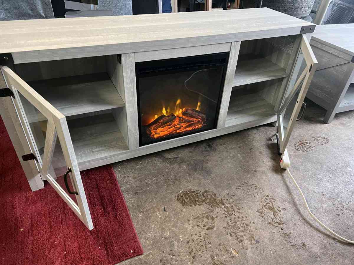 TV stand fire place - Aurora, Illinois - FleaMarketBay