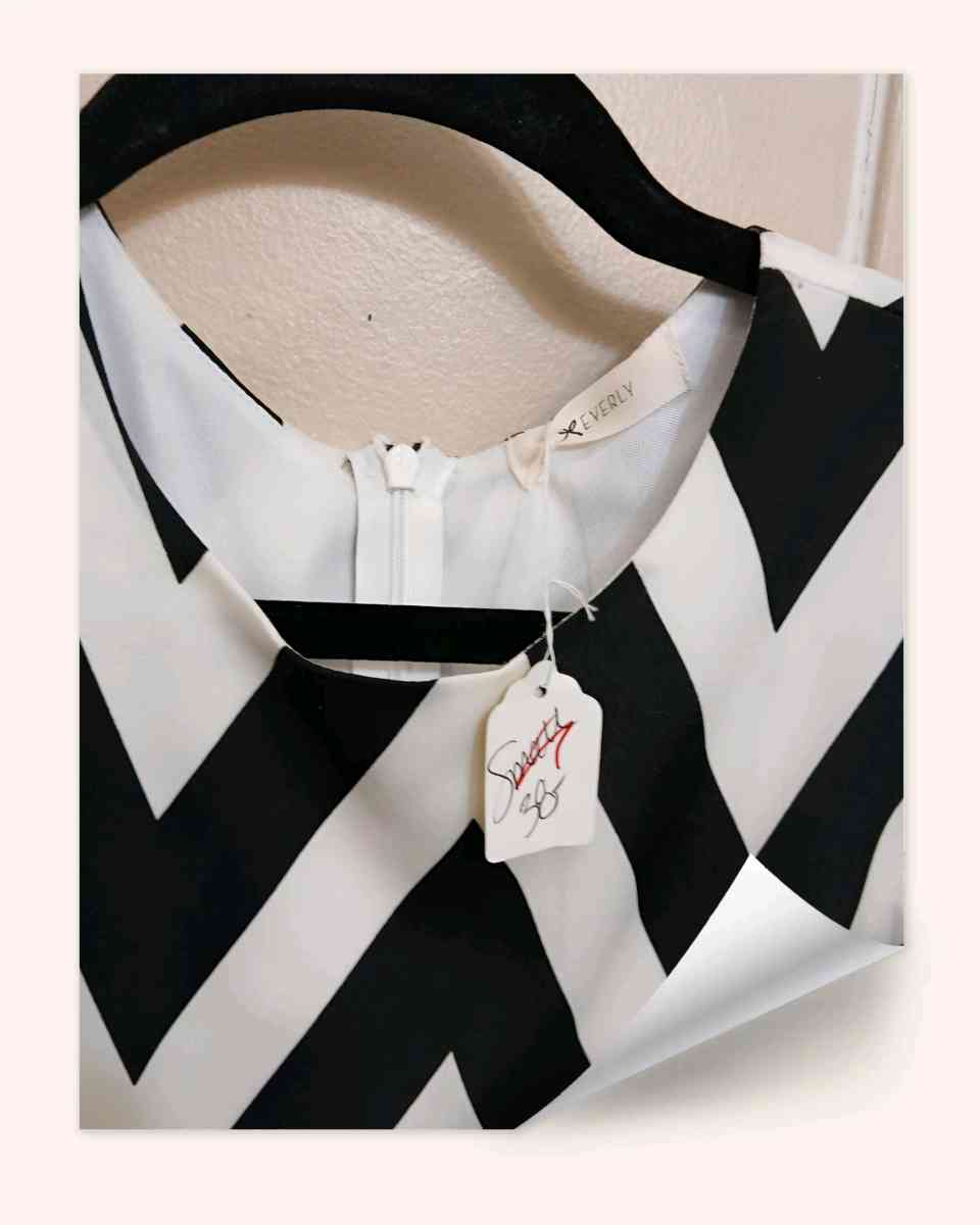 Everly Black and White Dress - Ava, Illinois