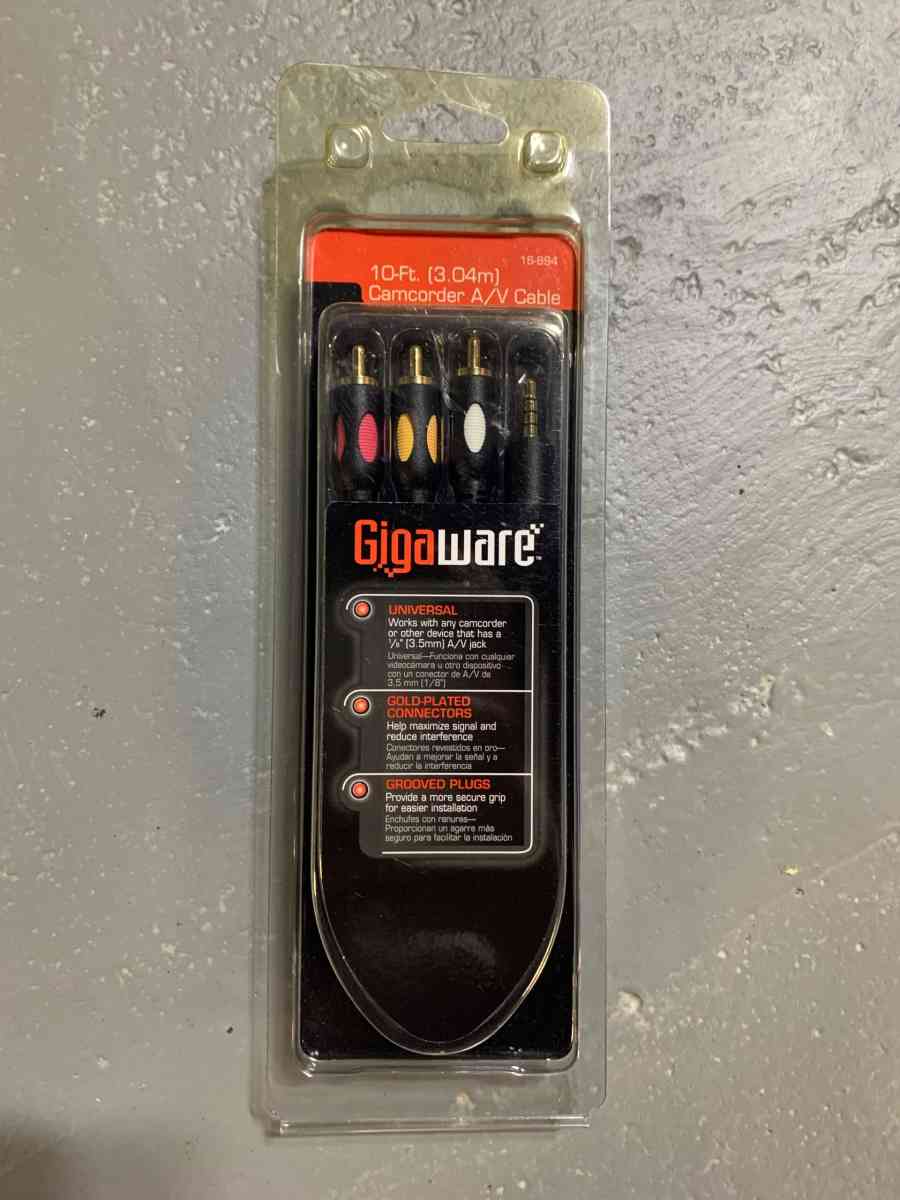 NEW Gigaware 10Foot Camcorder AV Cable 16894 - Piscataway, New Jersey