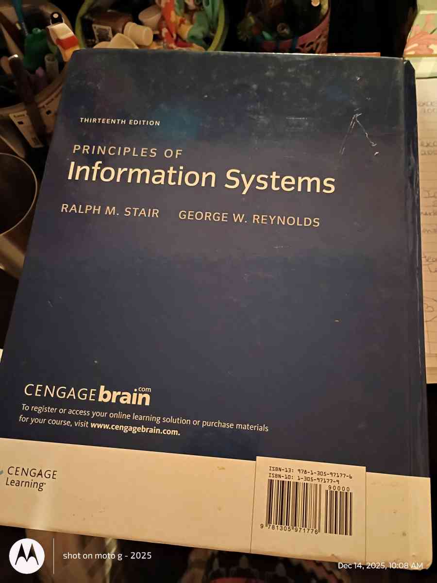 Principles of information systems Book - Saint Landry, Louisiana - FleaMarketBay