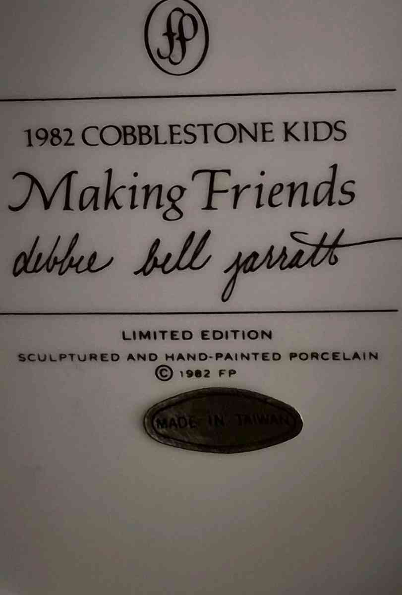 1982 LIMITED EDITION COBBLESTONE KIDS CERAMIC COLLECTIBLES - Riverside, California - FleaMarketBay