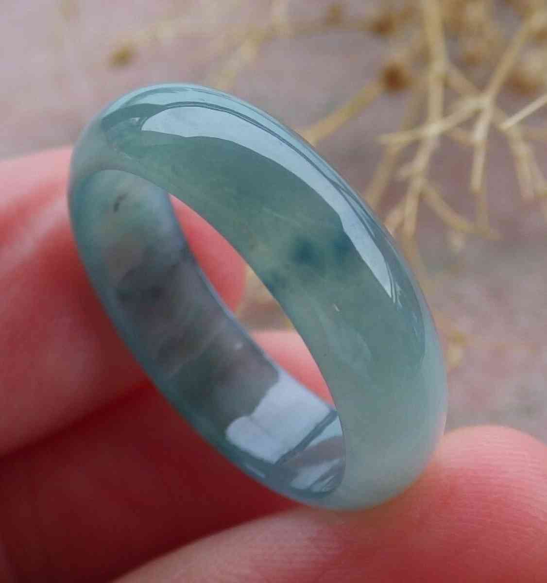 Certificate Jadeite Jade Icy Green blue Burma Circle Ring s - Pasadena, California - FleaMarketBay