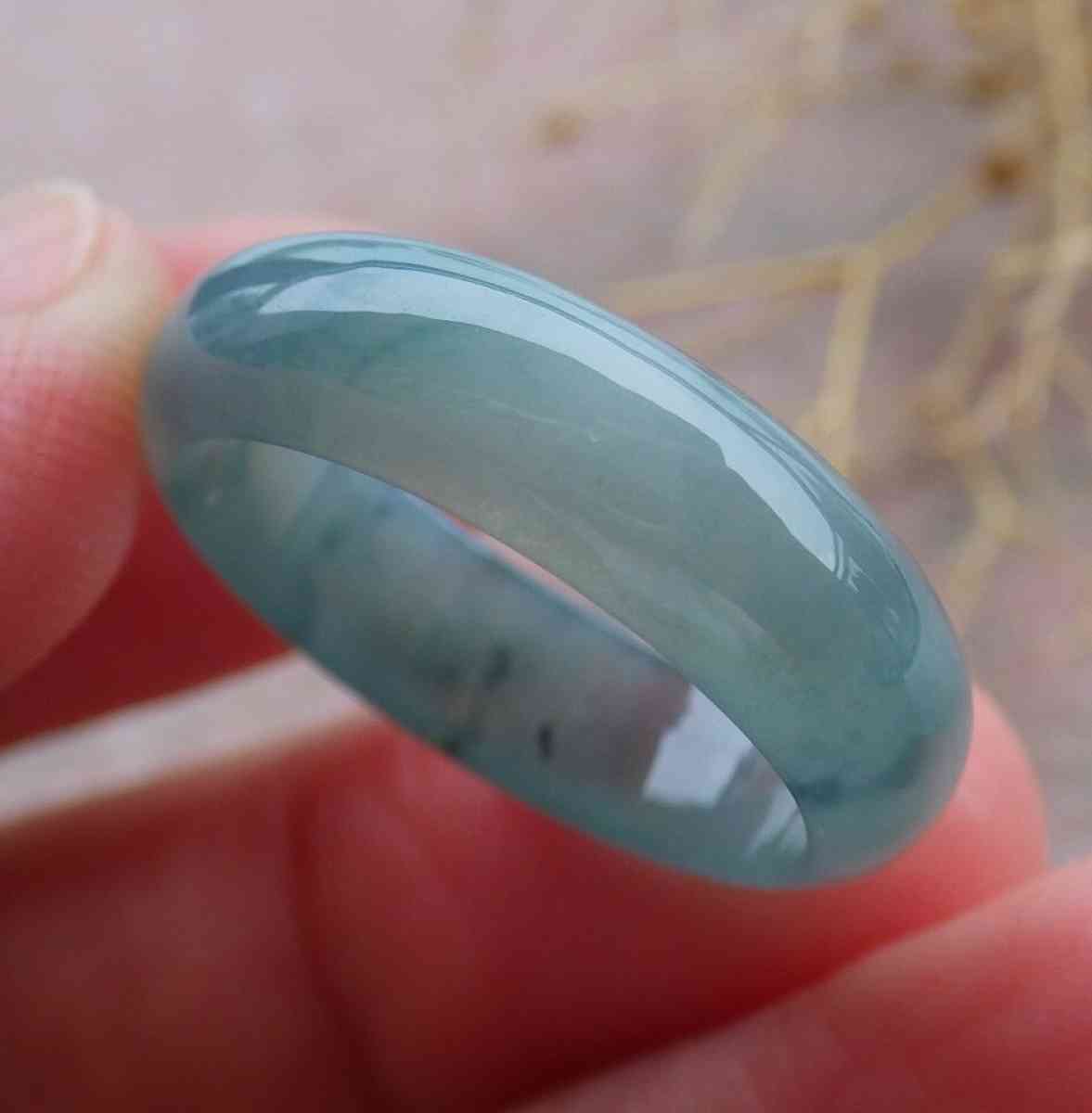 Certificate Jadeite Jade Icy Green blue Burma Circle Ring s - Pasadena, California - FleaMarketBay