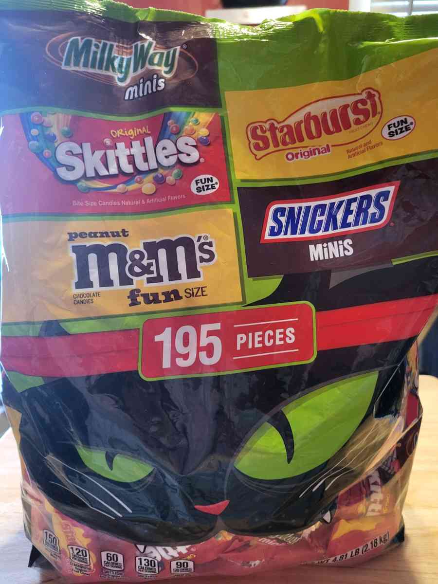 large bag of chocolate candy