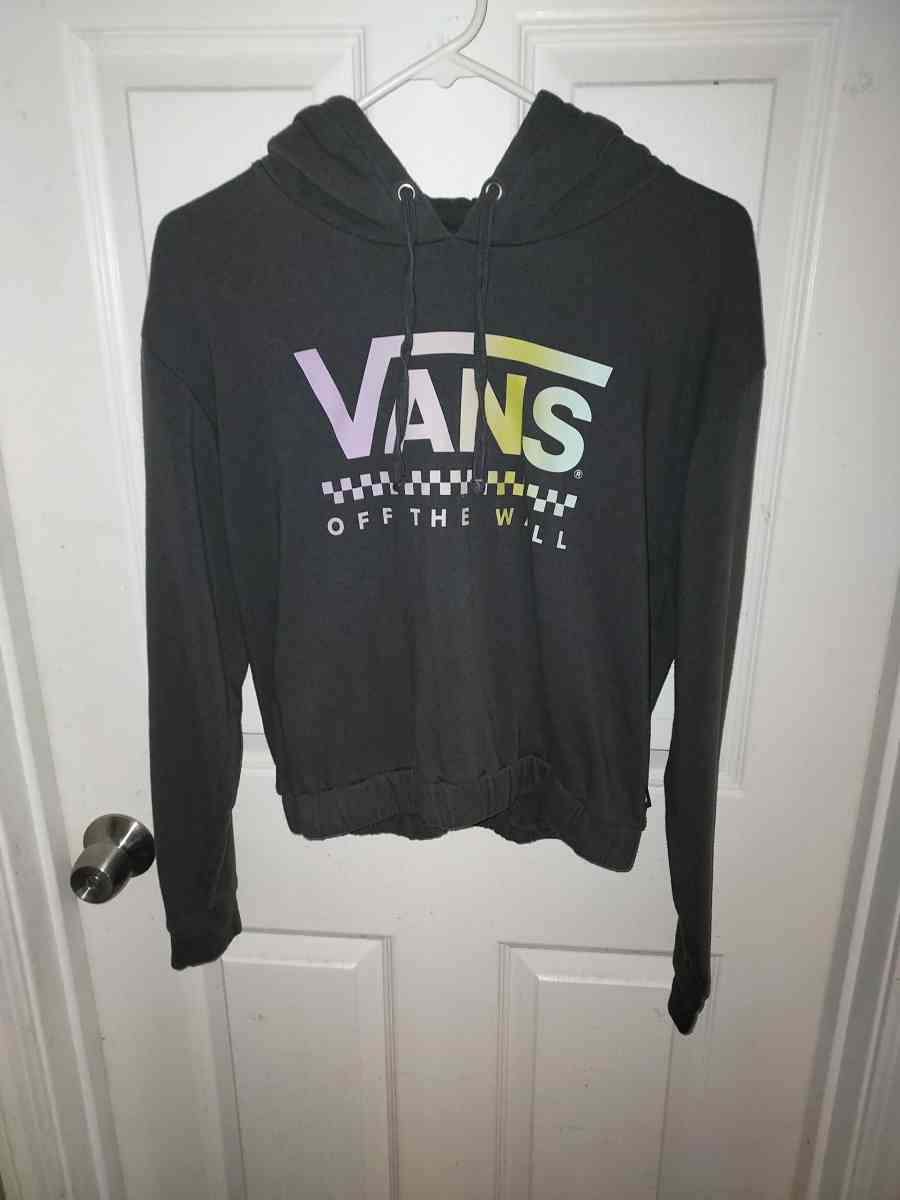 Vans Charcoal Hoodie with Multicolor Logo - Oceanside, California