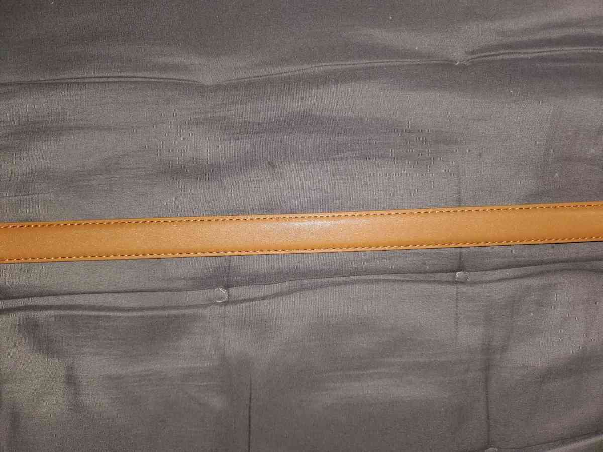 Elegant Brown Leather Montaigne Belt with Silver Accents By - Chester Gap, Virginia - FleaMarketBay