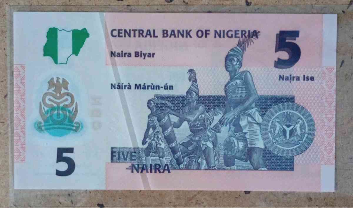 5 Naira Banknote from the Central Bank of Nigeria - Grand Rapids, Ohio - FleaMarketBay