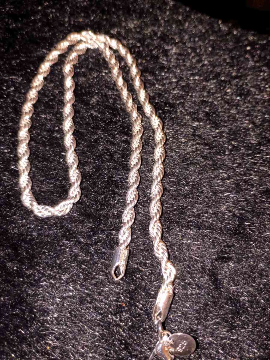 925 sterling silver twisted rope necklace - Cleveland, Tennessee - FleaMarketBay