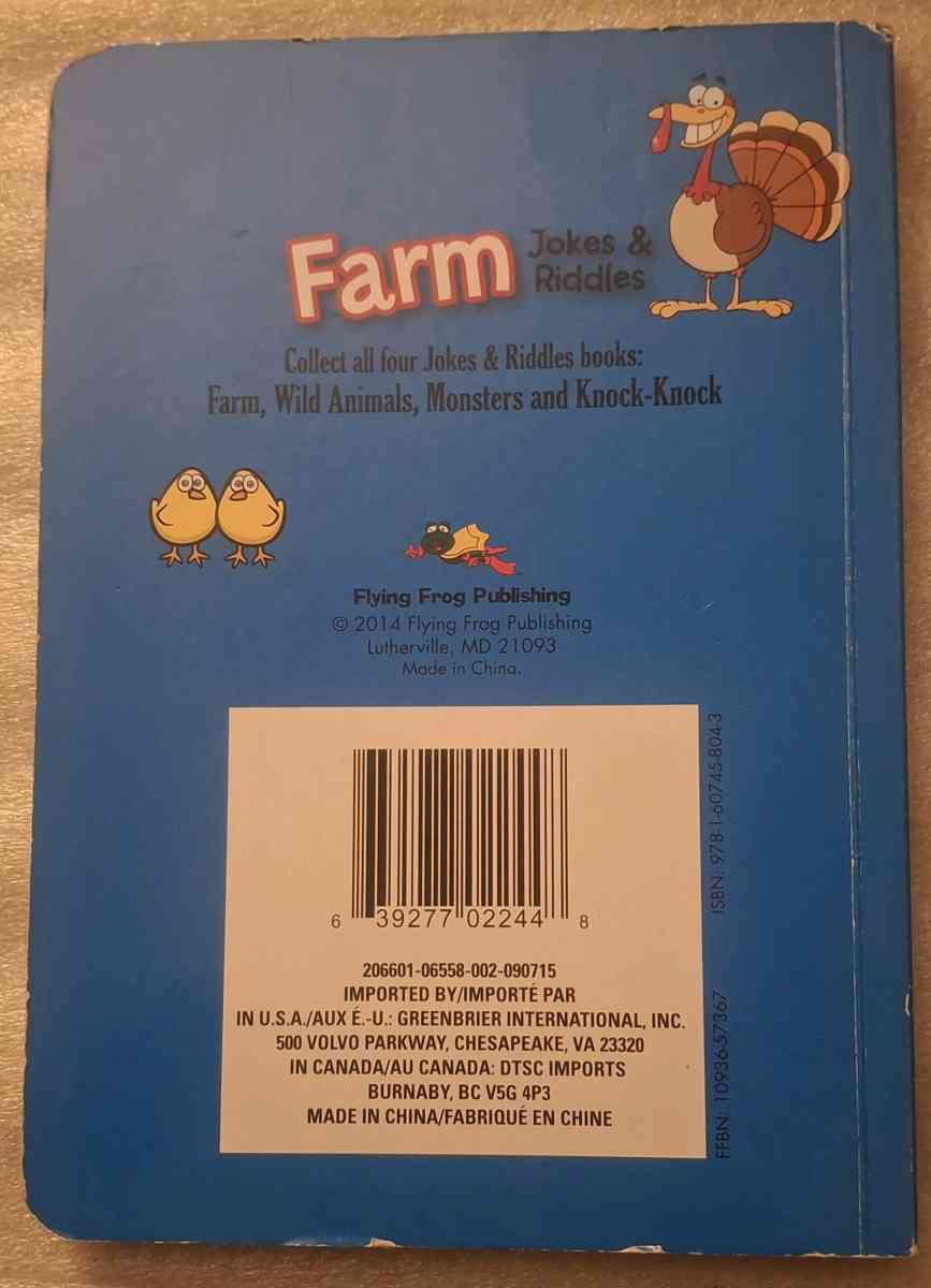 Farm Jokes And Riddles book - Camden, New Jersey - FleaMarketBay