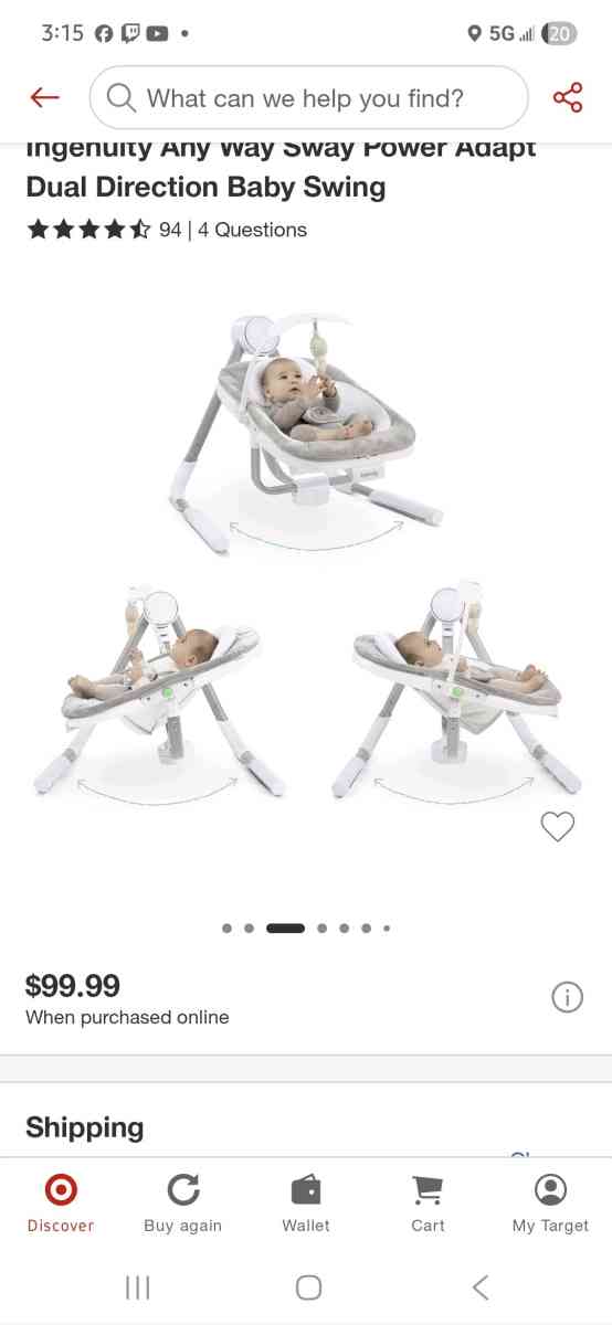 Ingenuity Baby Swing - Houston, Texas - FleaMarketBay