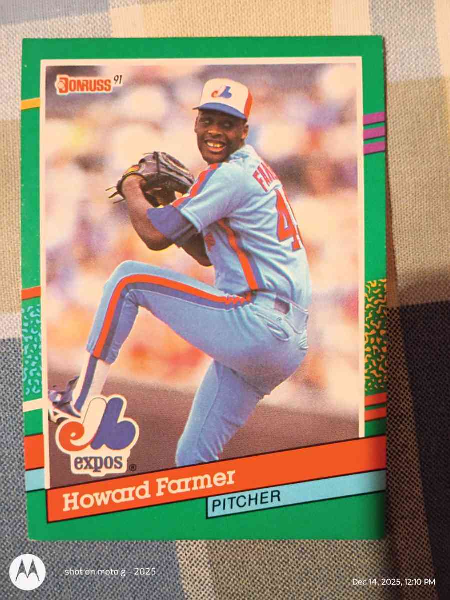 Howard Farmer Baseball Card - Saint Landry, Louisiana