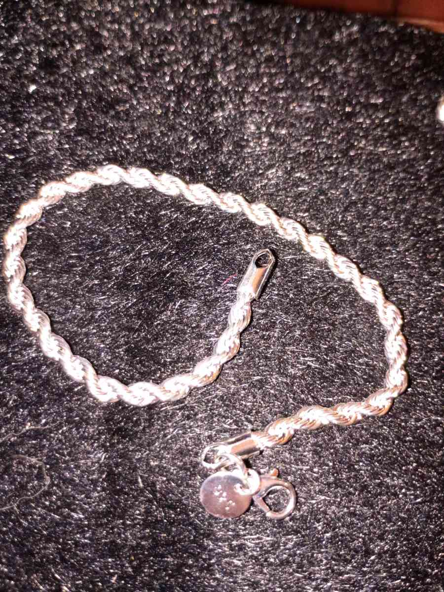 925 sterling silver twisted rope bracelet - Cleveland, Tennessee - FleaMarketBay