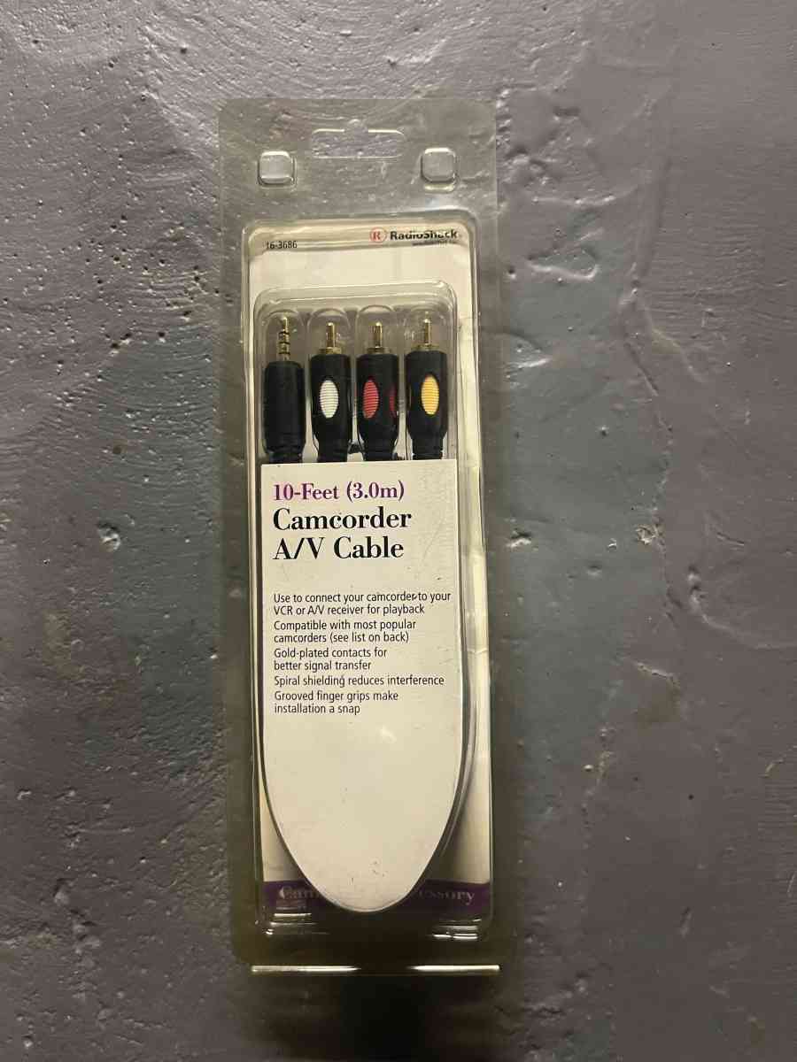 NEW RadioShack 10Feet Camcorder AV Cable Gold Plated 163686 - Piscataway, New Jersey